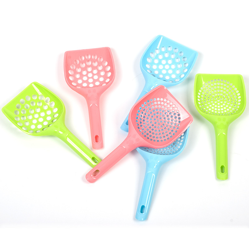 Round Hole Plastic Pet Shovels Cat Poop Shovels Cat Cleaning Supplies Cat Litter Shovels