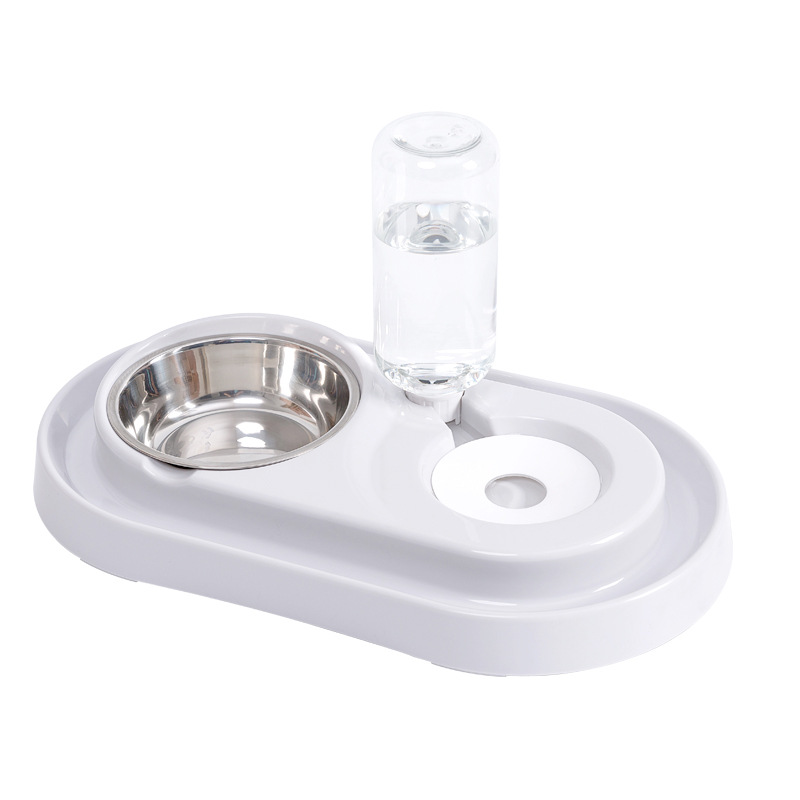 Hot Selling Stainless Steel Cat Bowl With Automatic Water Reservoir And Anti-wet Spout Pet Supplies