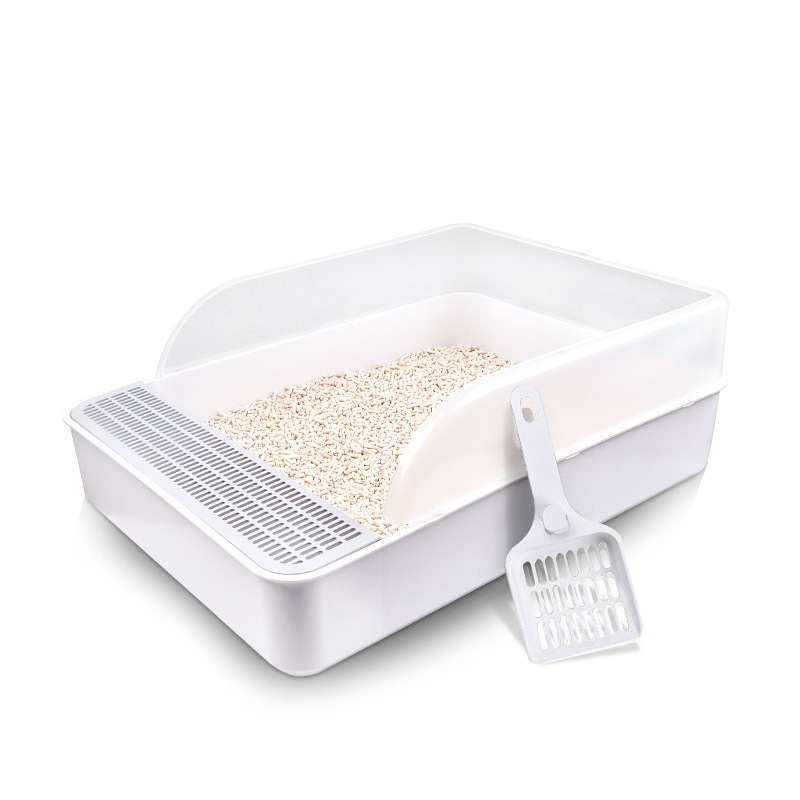 Factory Direct Selling Wholesale High Quality Removable Semi-closed Cat Sand Basin