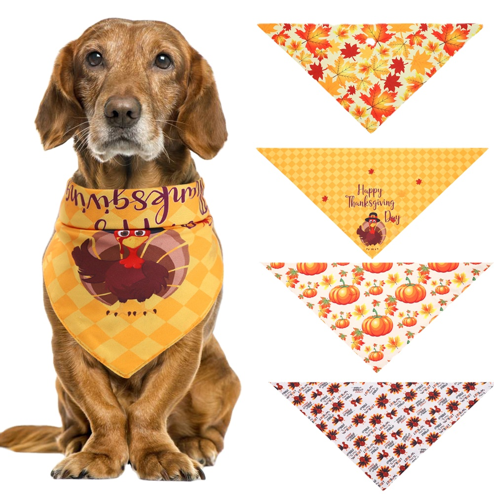 Cakes New Christmas Maple Leaves Pumpkicat Scarf Pet Productn