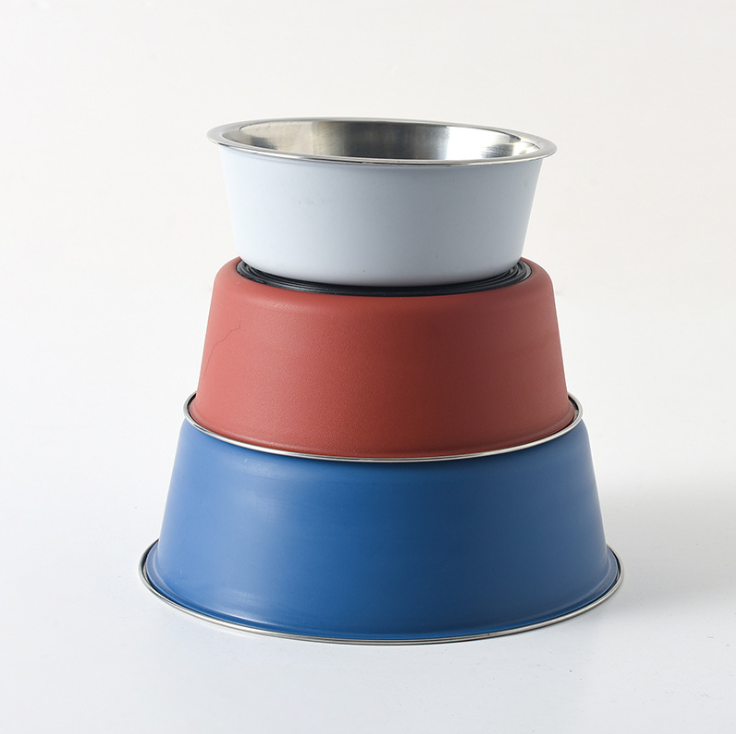 Pet Supplies Pet Stainless Steel Dog Bowl Cat Bowl Feeding Drinking Bowl