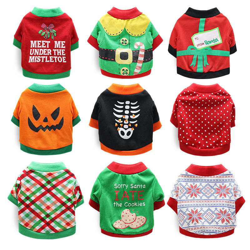 Best Sale Halloween Christmas Summer Small Puppy Pet Dog Clothes