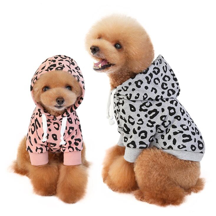 New Fashion China Designers Manufacturer Luxury Cozy Leopard Winter Dog Clothes Clothing