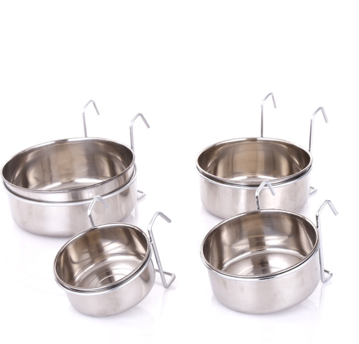 Stainless Steel Hanging Dog Bowl Household Pet Cleaning Products