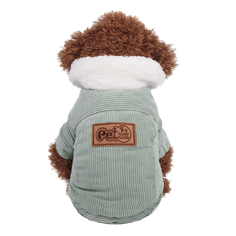 New Arrival In Stock Fashionable Corduroy Winter Dog Clothes