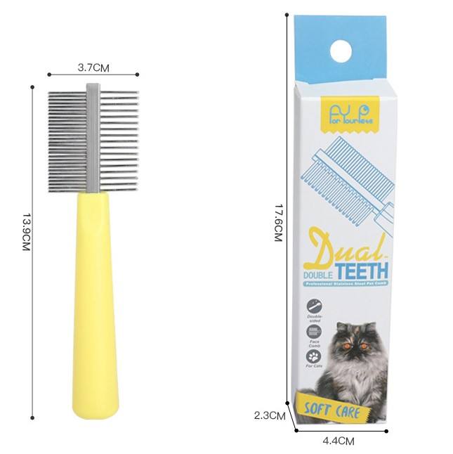 Pet Cat Supplies Double Row Comb Cat To Float Hair Open Knot Comb