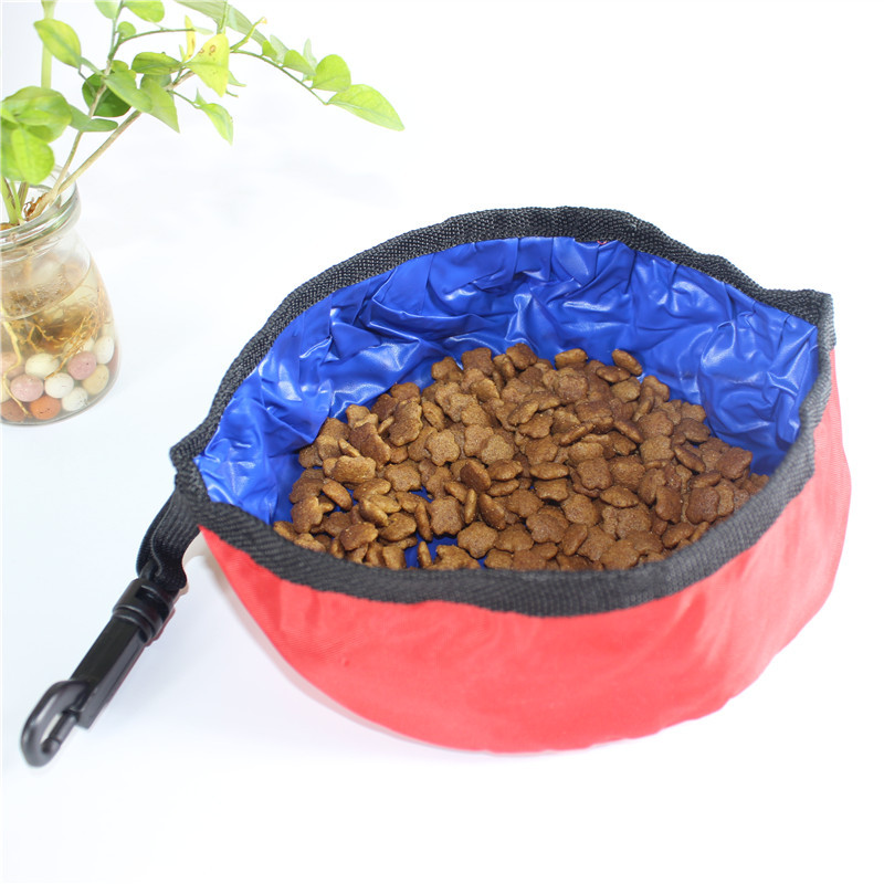 Pet Bowl Portable Oxford Folded Dog Bowl Is Watertight And Easy To Carry Pet Supplies Wholesale