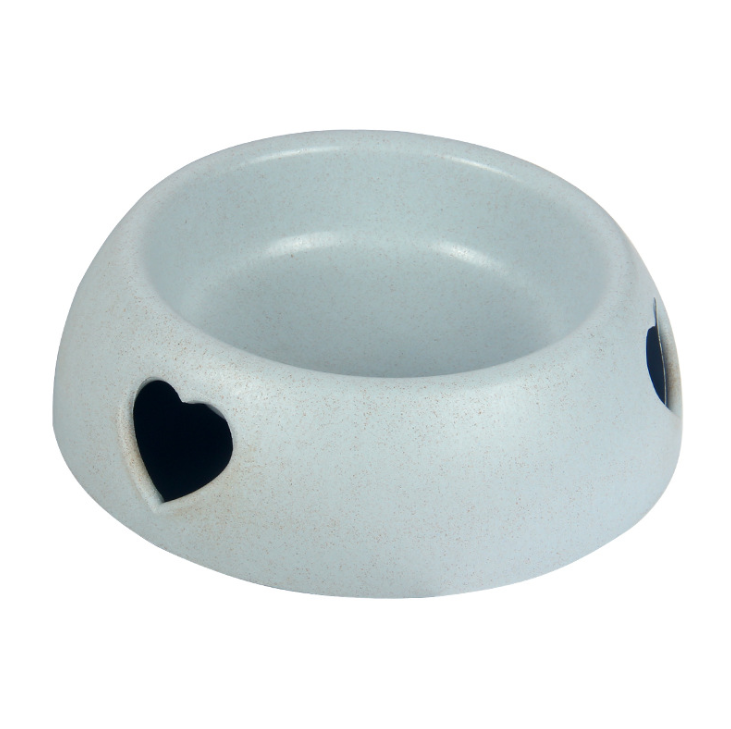 Hot Selling Cute Heart Shape Multi Color Plastic Single Bowl Dog Bowl
