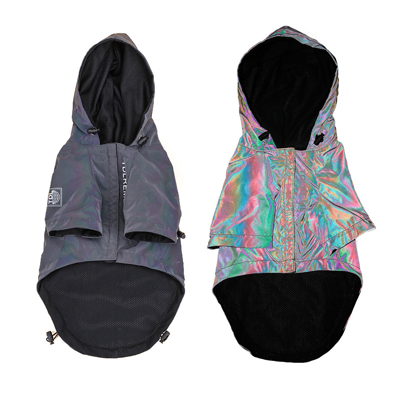 New Pet Clothes Dog Clothes At Night Reflective Small And Medium-sized Dog Rainproof Clothes