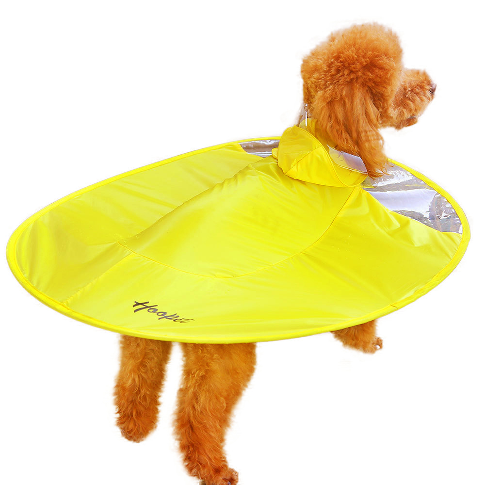 Factory Direct Sale Pet Dog Transparent Raincoat Flying Saucer Dog Raincoat Pet Clothes