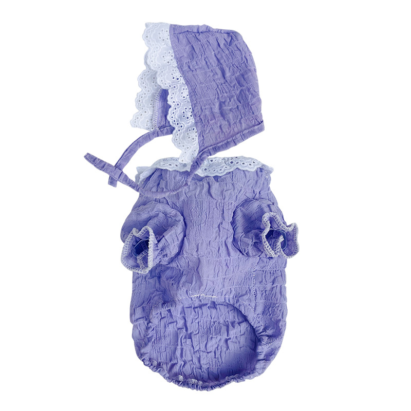 Pet Dog And Cat Clothes Spring And Summer Thin Clothes Complimentary Hats