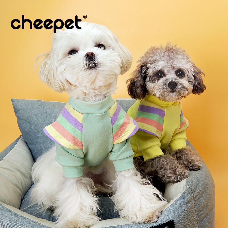 Manufacturers Direct Wholesale Casual Stitching Small Flying Sleeve Sweater Cat Dog Clothes