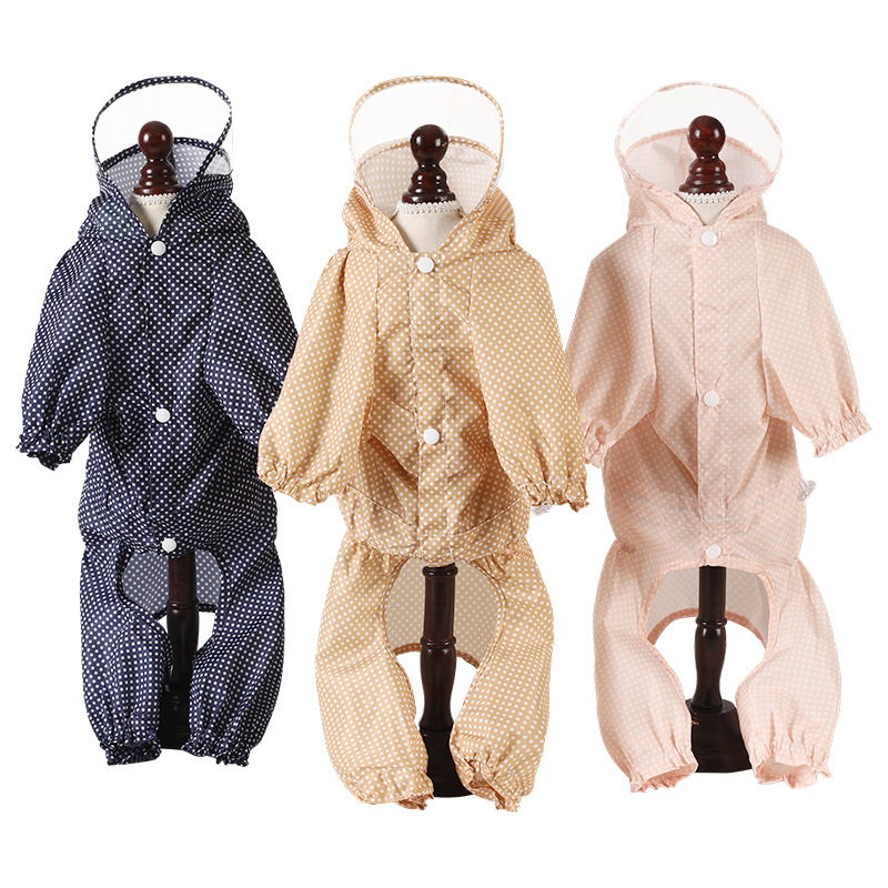 Dog Raincoat Coat For Summer Outdoor Four-legged Waterproof And Dust-proof Clothing Pet Raincoat