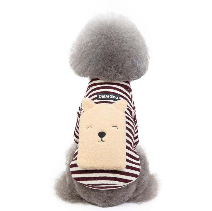 Stocked Wholesale Luxury Cute Classic Stripe Winter Designers Dog Clothes
