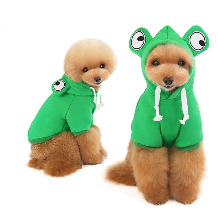 Latest Eco-friendly Wholesale Winter Heated Frog Designers Fleece Dog Clothes