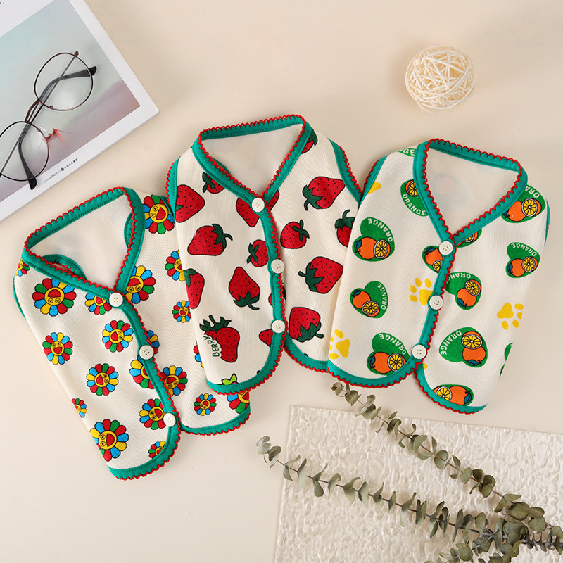 Pet Cute Strawberry Vest Dog Cat Small Dog Clothes
