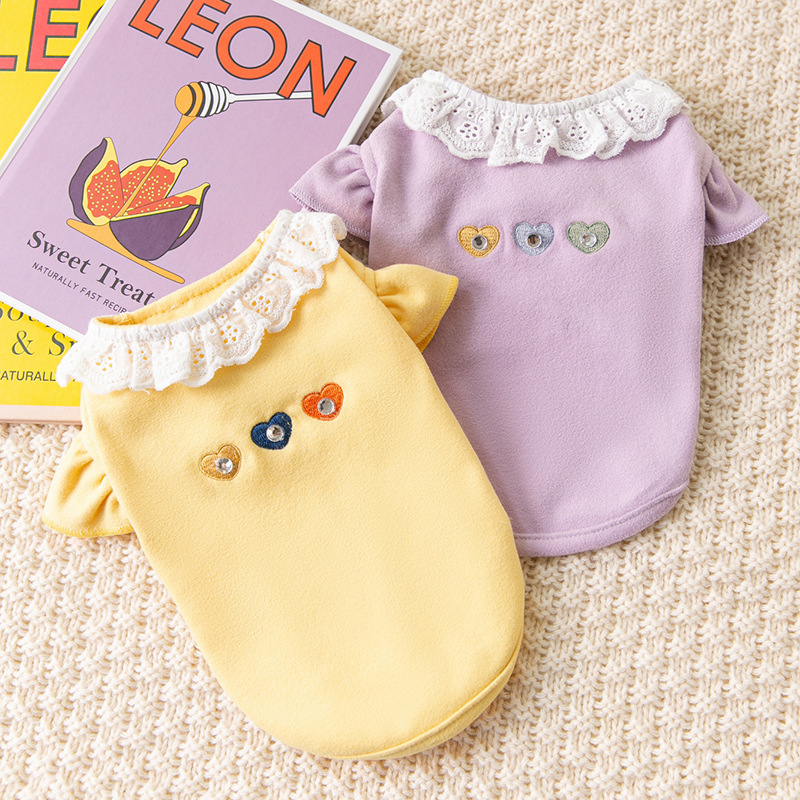 Lovely Design Lace Dog Clothes Soft Warm Comfortable Breathable Pet Clothes