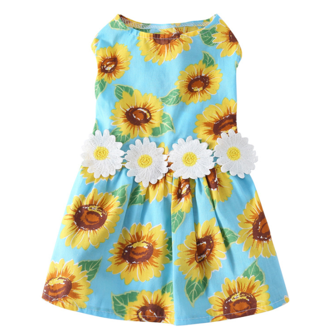 Pet Flower Skirt Dog Dress Love Skirt Cat/dog Dress Summer Dress Skirt