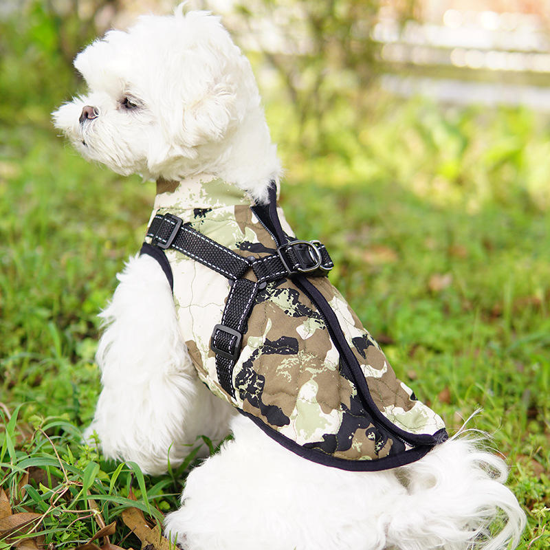 Hot Selling Dog Cotton Padded Coat Belt Chest Strap Winter Coat Cotton Vest