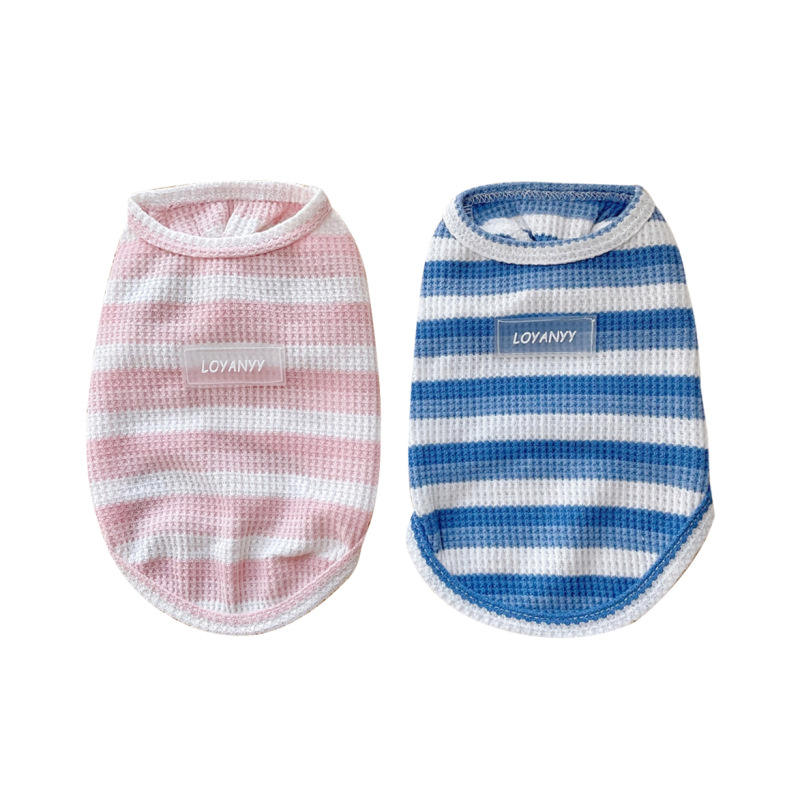 Striped Vest Pet Clothes Dog And Cat Summer Clothes