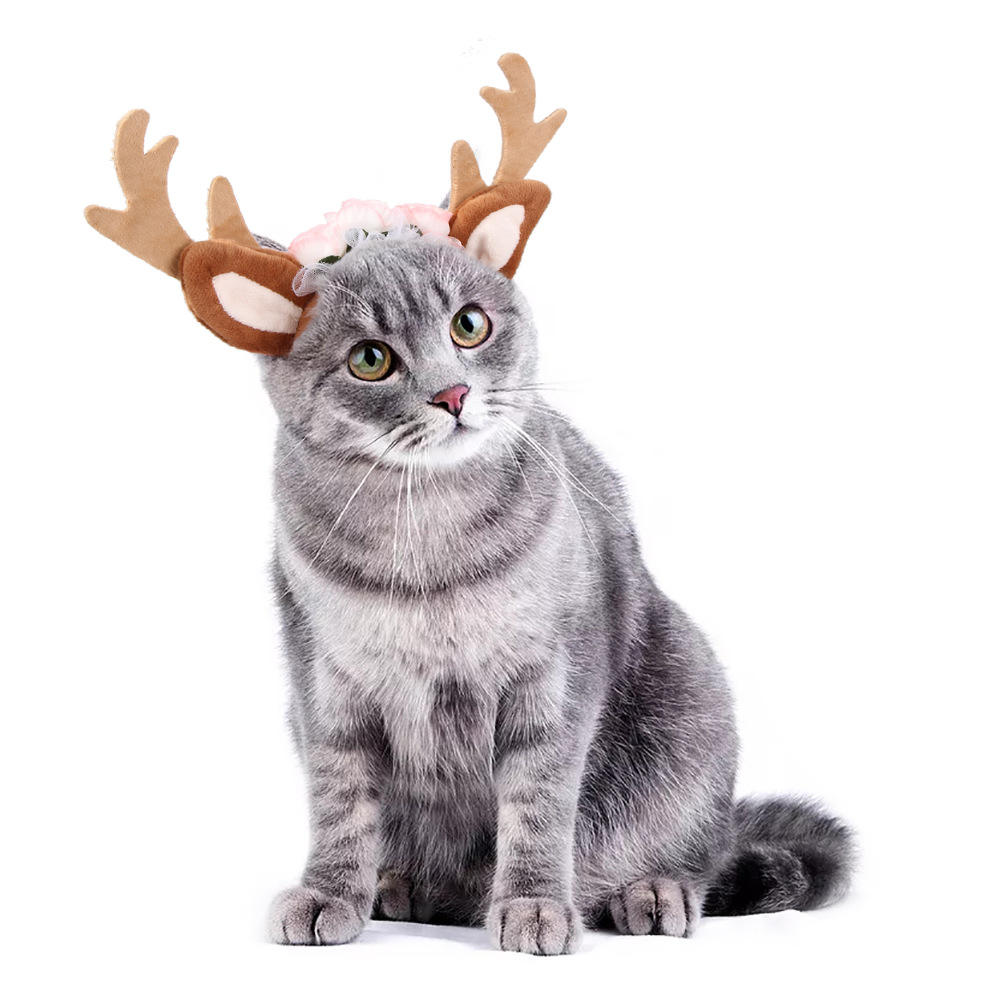 New Style Christmas Ornaments Elk Antlers Hair Band Cat Party Cosplay Pet