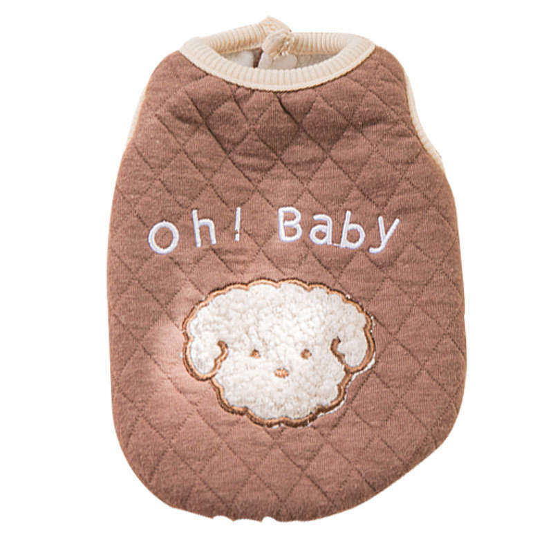 New Design Cute Bear Pattern Vest Dog Clothes Soft Warm Comfortable Breathable Pet Clothes