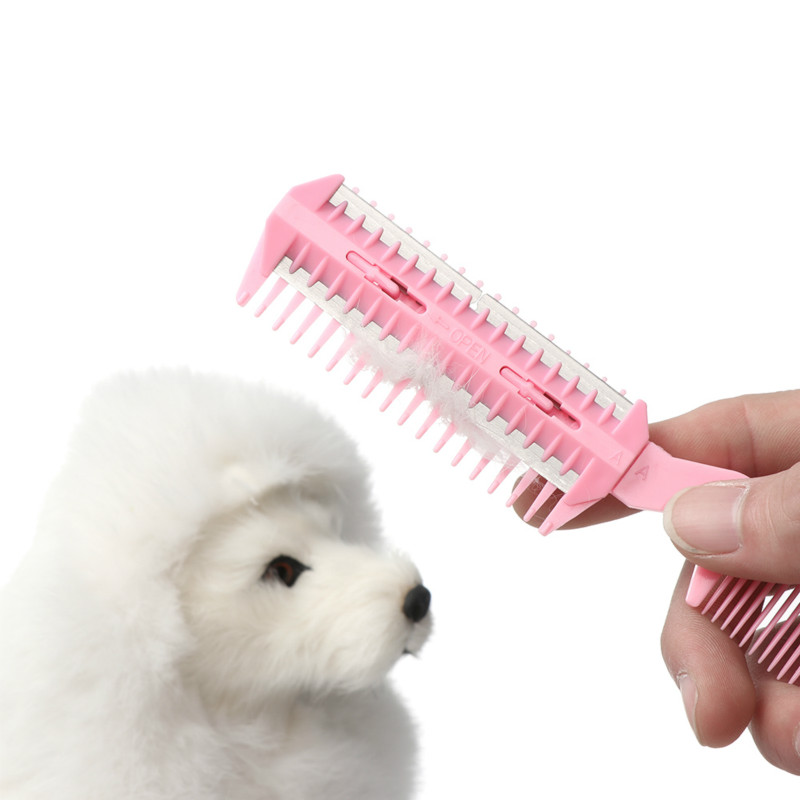 2Pcs Professional Dog Cat Scissor Hairdressing Tool Pet Hair Trimming Razor Grooming Comb Blades Thinning