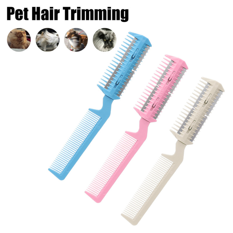 2Pcs Professional Dog Cat Scissor Hairdressing Tool Pet Hair Trimming Razor Grooming Comb Blades Thinning