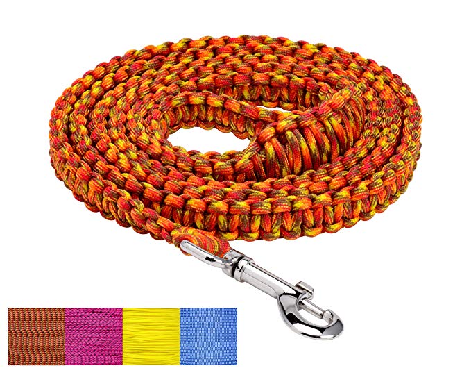 550 Paracrord Dog Pet Running Leash With Accessory Snap