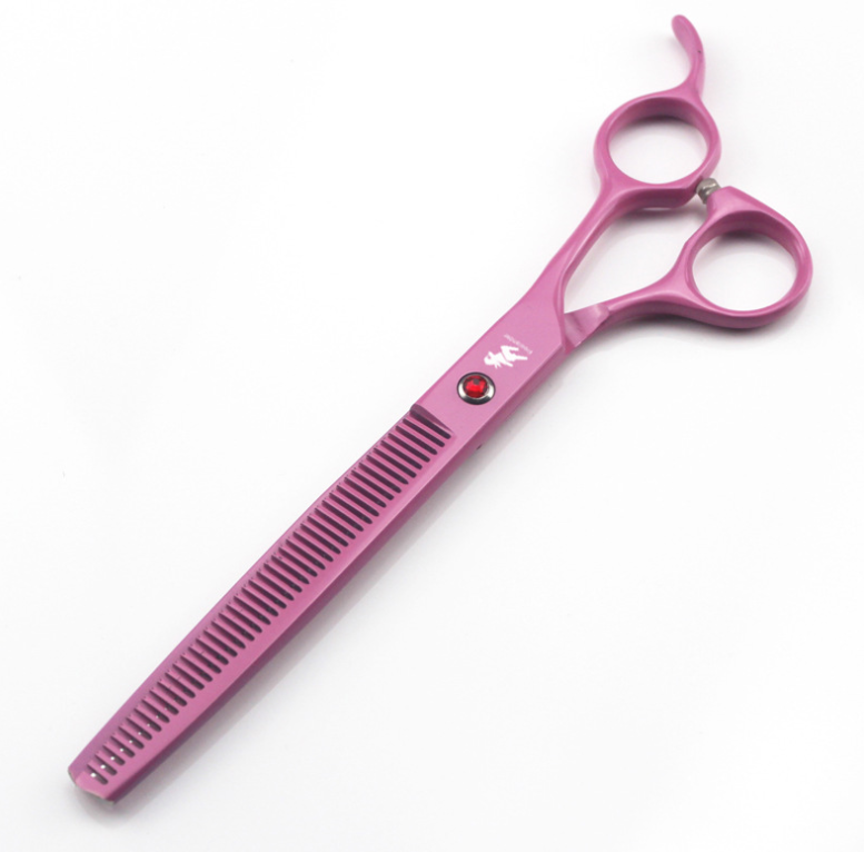80 Inch Pink Freelander Paint Shaped 5 Scissors Pet Grooming Dense Teeth Scissors Set