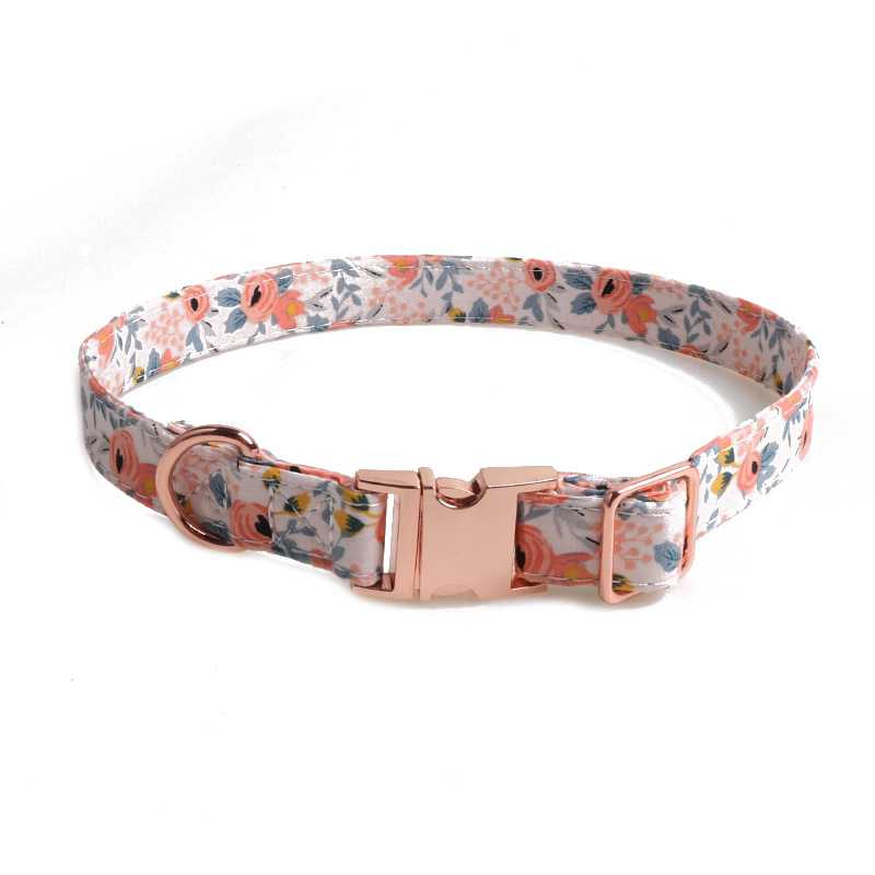 Adjustable Dog Collar Buckle Bowknot Pet Bowknot Dog Collar Rose Gold Full Metal Polyester COLLARS Small Animals Travel