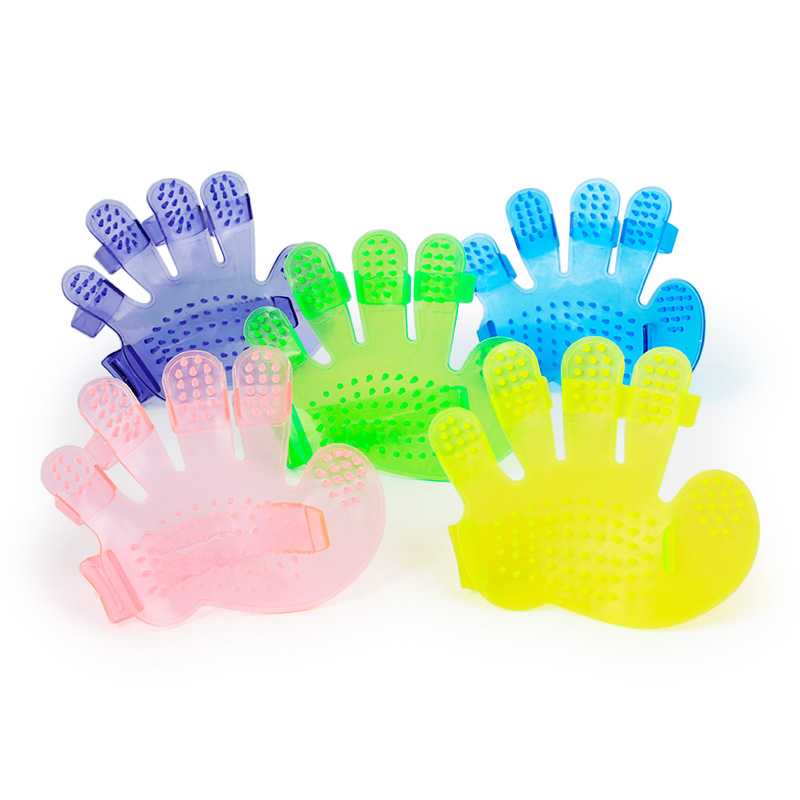 Adjustable Dog Shower Massage Tool Palmshaped Cleaning Glove Pet Grooming Brush