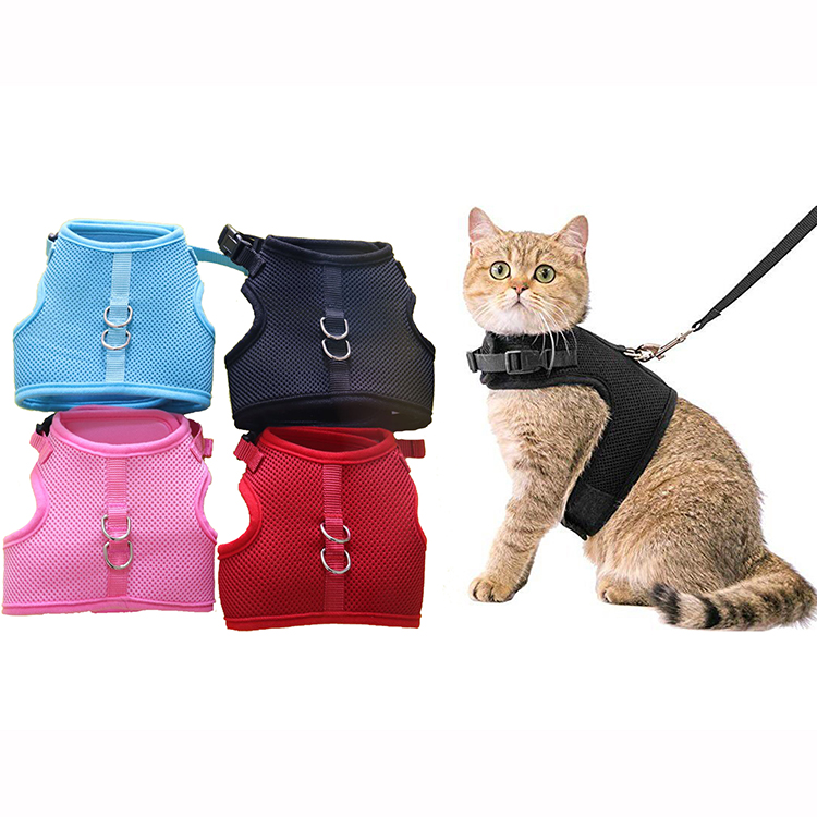 Adjustable Pet Cat Dog Soft Mesh Padded Harness Outdoor
