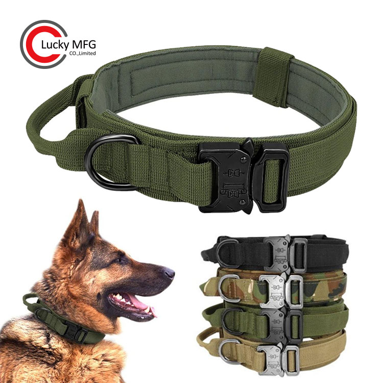 Adjustable Tactical Dog Collar With Handle