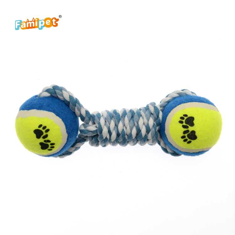 Advanced Technology Interactive Bite Chewy Tennis Ball Dumbbell Dogs Pet Toys Rope