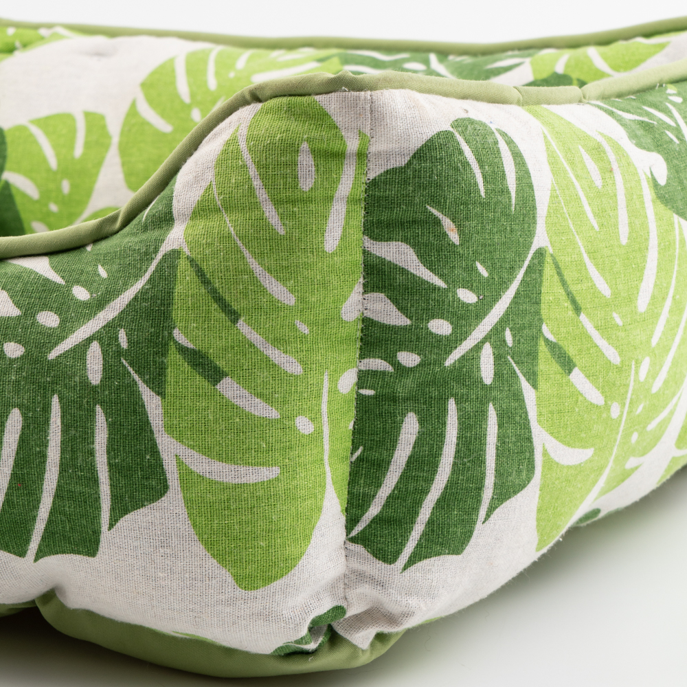 All Season Rectangle Pet Bed Tropical Printed Spring Dog Bed Basket Pet Bed