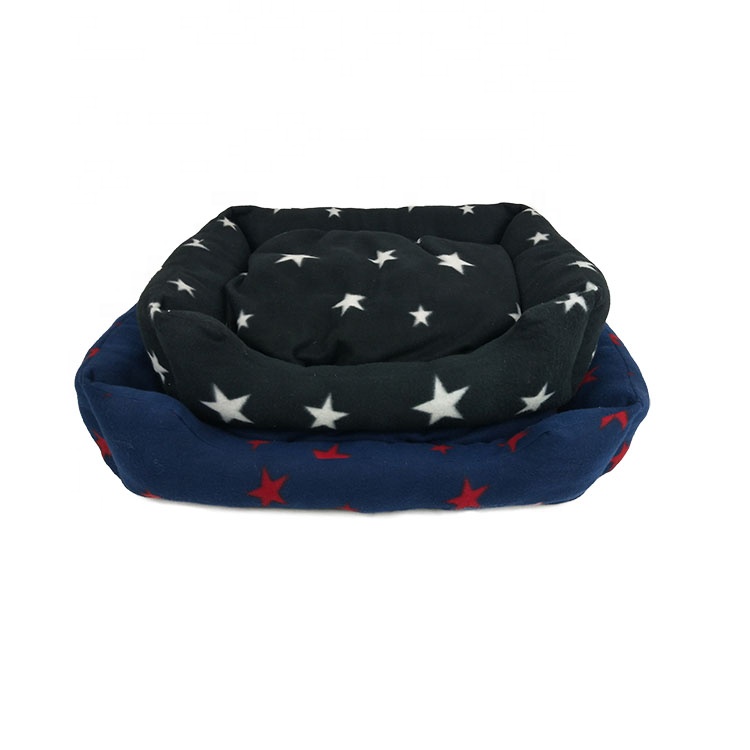 Amazon Pets Inventions Star Print Cushion Removable Warm Dog Bed Soft Eco Dog Pet Bed