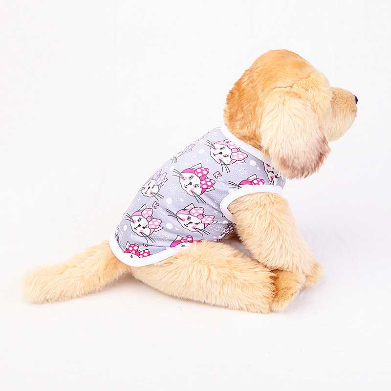 Amazon Top Seller Pet Clothes Summer Cool Dog Vest Thin Print Breathable Teddy Skirt Keeping Cool Pet Vest Supplies