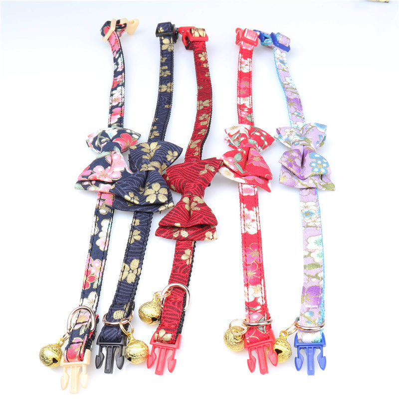 Amigo Cat Collar Bandana Set Collar Breakaway With Cute Bow Tie Bell Japanese Scarf Triangle Bibs Kerchief