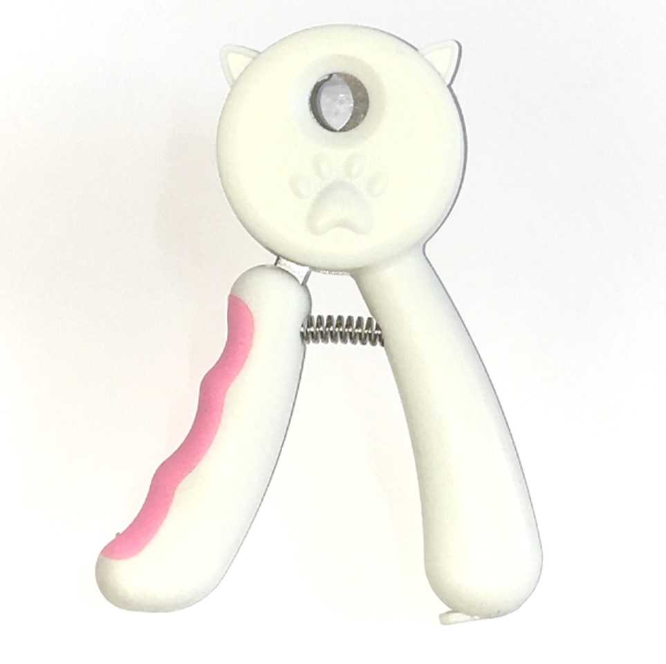 Anti Slip Handle Dog Pet Cat Animal Puppy Paw Claw Toe Nail Scissors With Transparent Protecting Cover