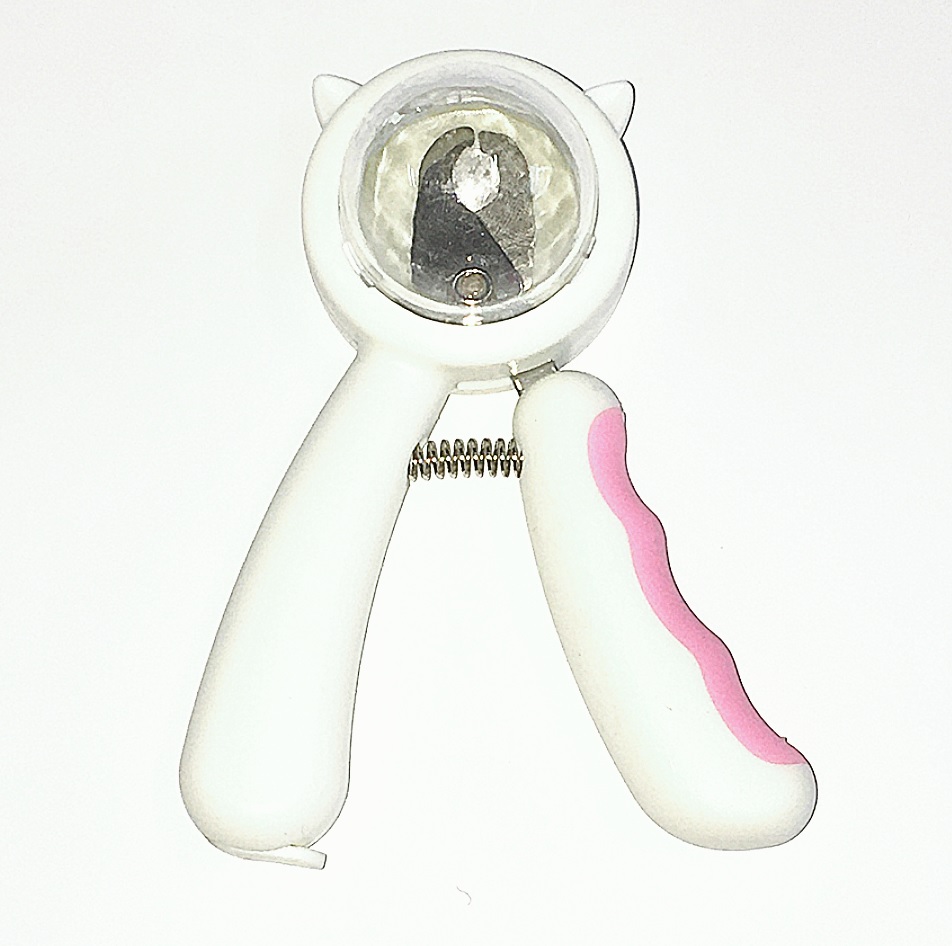 Anti Slip Handle Dog Pet Cat Animal Puppy Paw Claw Toe Nail Scissors With Transparent Protecting Cover