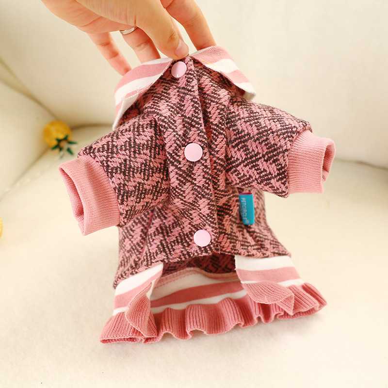 Assorted Colors Pattern Polyester Cotton Material Winter Dog Skirt Clothes