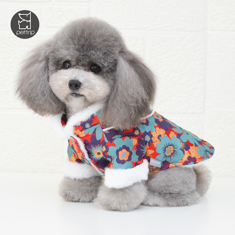 Autumn Winter Chinese Pet Clothes Dog Clothes Pet Apparel Accessories Year Dog Clothes