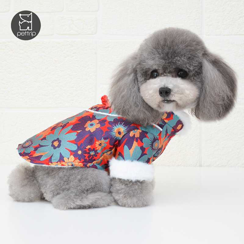 Autumn Winter Chinese Pet Clothes Dog Clothes Pet Apparel Accessories Year Dog Clothes