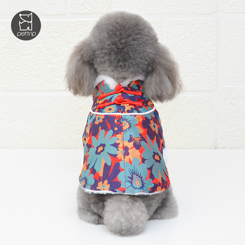 Autumn Winter Chinese Pet Clothes Dog Clothes Pet Apparel Accessories Year Dog Clothes