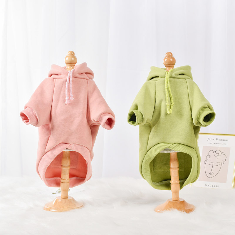 Autumn Winter Pet Clothes Polyester Two Colors Cute Hoodie Dog Small Dogs
