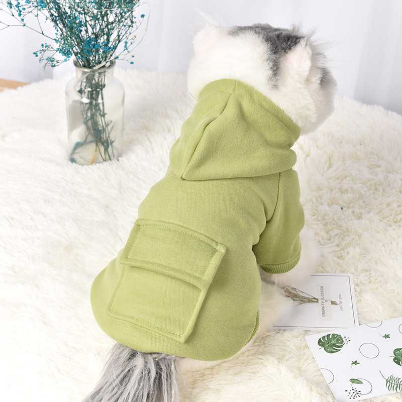 Autumn Winter Pet Clothes Polyester Two Colors Cute Hoodie Dog Small Dogs