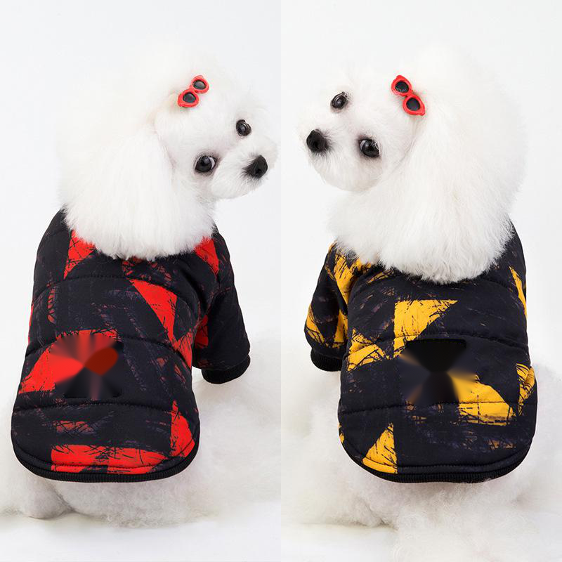 Autumn Winter Thickening Warm Pet Clothes Dog Triangle Padded Clothes