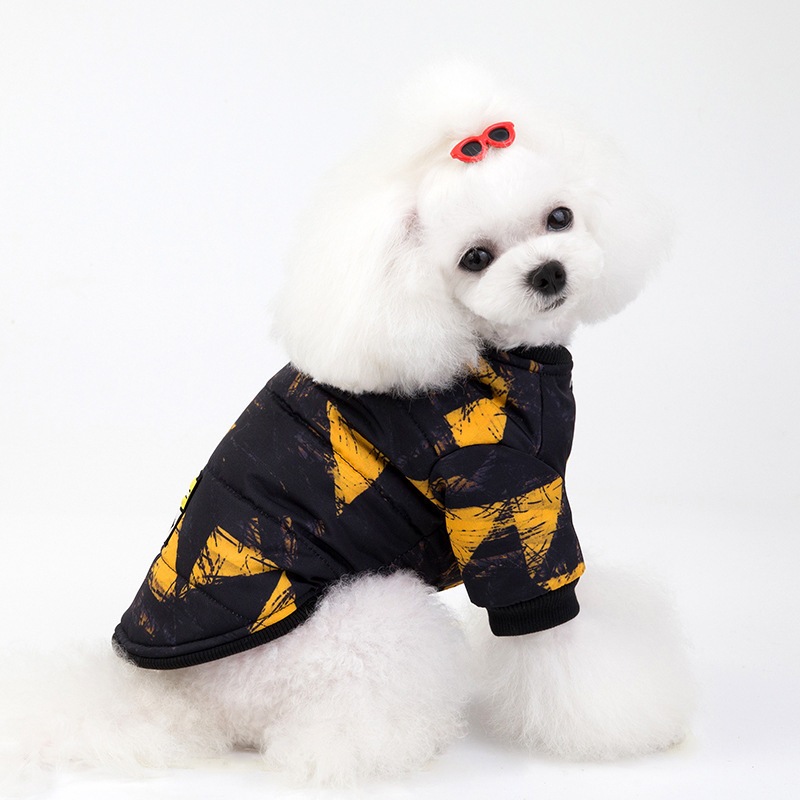 Autumn Winter Thickening Warm Pet Clothes Dog Triangle Padded Clothes