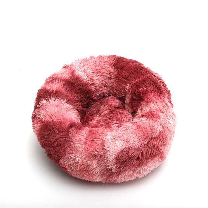 Beds Cute Fluffy Plush Comfy Calming Manufacturing Couch Solid Washable Round Pet Bed